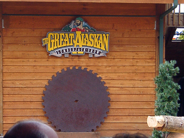 Great Alaskan Lumberjack  Show sign